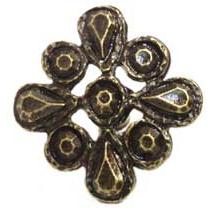 Emenee MK1181-ABB Home Classics Collection Blocked in Brooch1-1/2 inch in Antique Bright Brass buttons Series